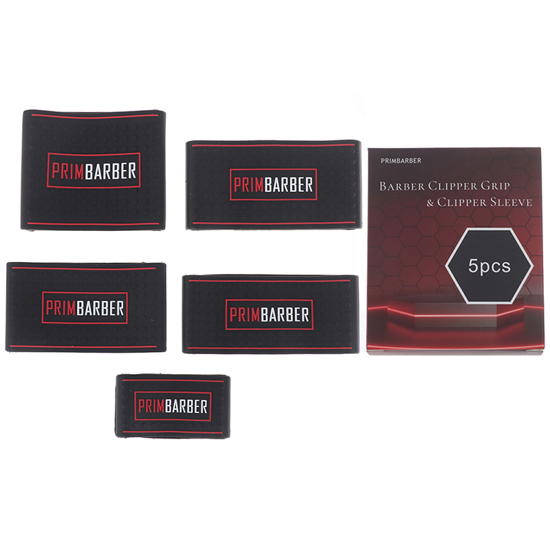 5 st/set halkfri barberare clipper greppband ärm hårklippare hållare lock: -bk