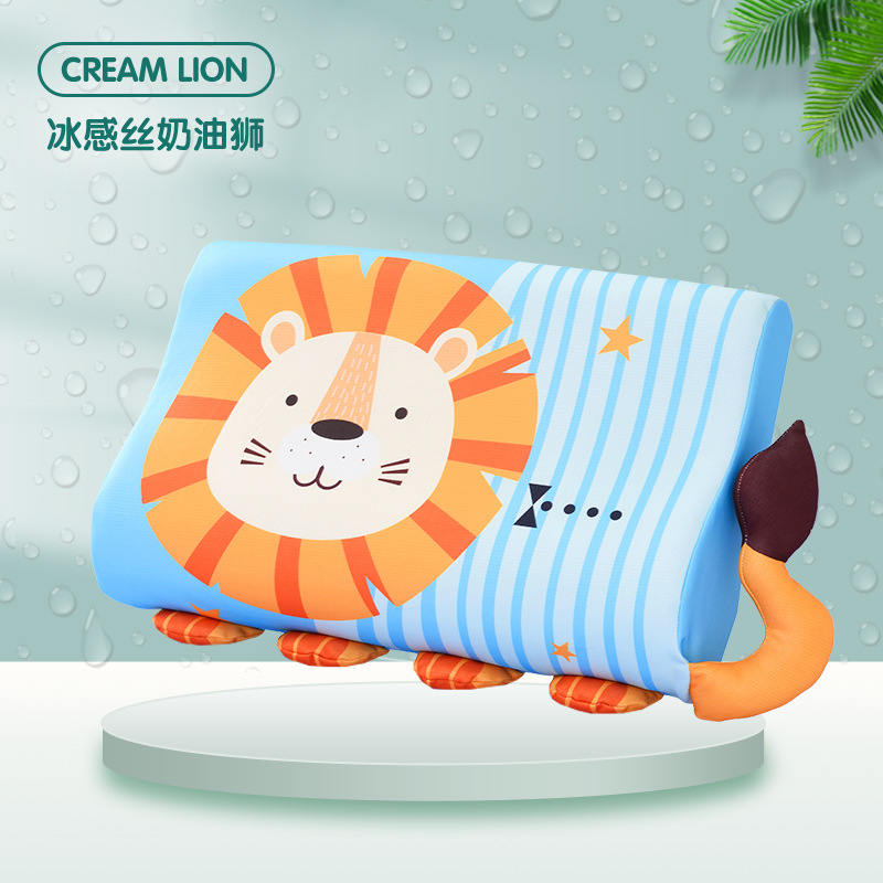 Baby Pillows Toddler Summer Foam Bed Pillows Breathable Slow Rebound Baby Cartoon Neck Nursing Pillow Travel Cushion Bedding