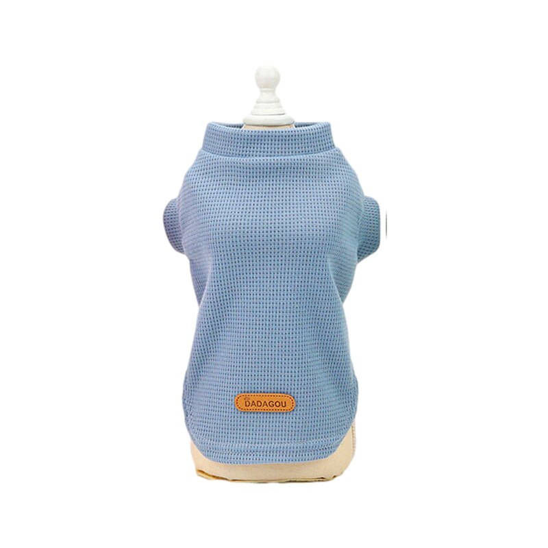 Lente Zomer Hond T-shirt Ademend Honden Shirt Eenvoudige Puppy Vest Voor Chihuahua Pomeranian Kleine Honden Kostuum Ropa Para: Blue / S