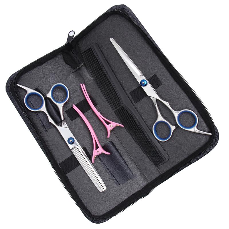 Stainless Steel Hairdressing Scissors Flat Cut Bangs Cut Thin Teeth Scissors Family Hairdressing Tools Set