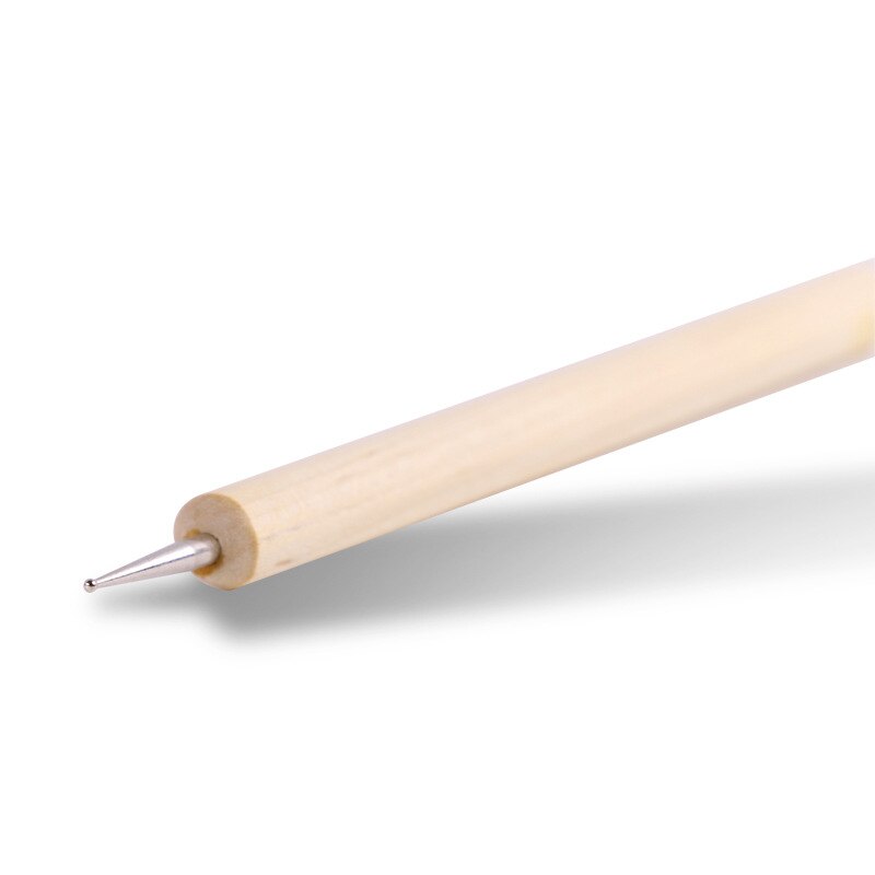 Pluma de madera de 2 vías para punteado de uñas, herramienta de marmoleado para manicura, herramientas de belleza con mango, recolector de diamantes de imitación, Kit de herramientas de pintura de uñas, 5 uds.