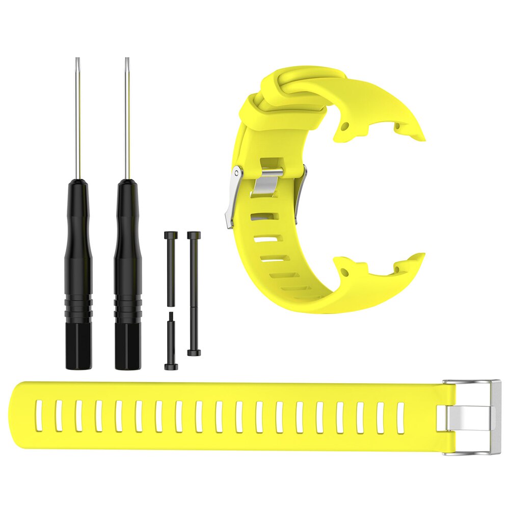 Zachte Siliconen Vervanging Smart Horloge Band Voor Suunto D4I Horloge Polsband Voor Suunto D4 D4i Novo Duikhorloge W/Tools: Yellow