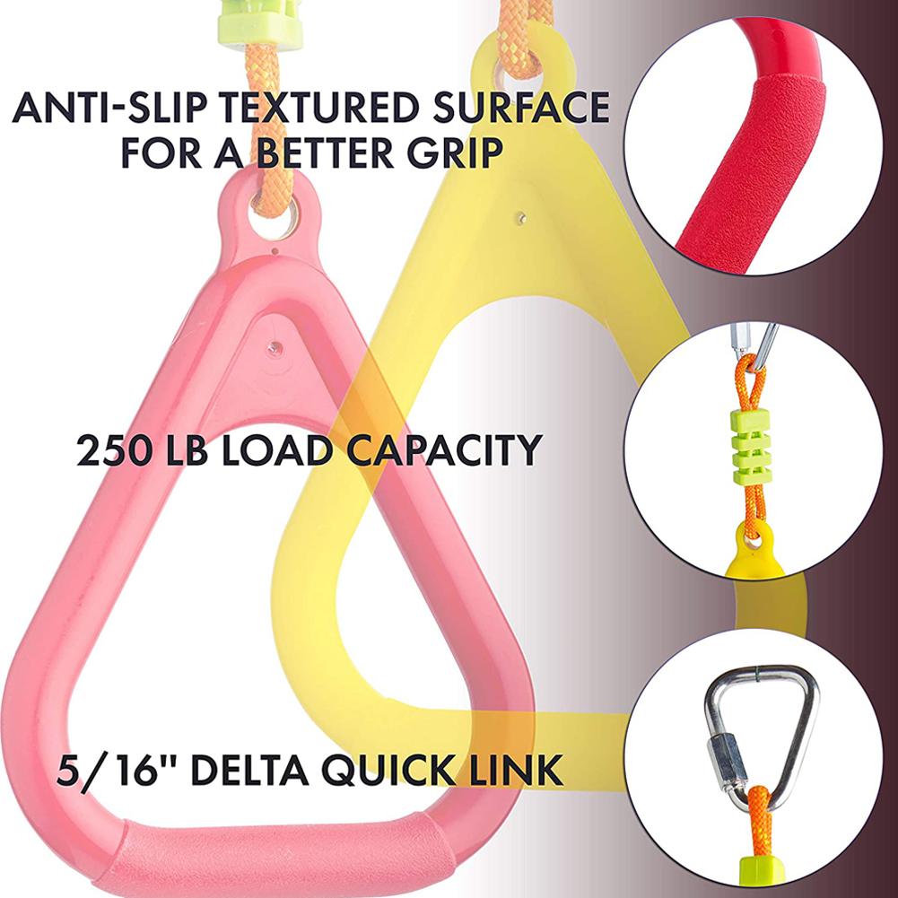 Colorful Playgrounds Hanging Rings Ninja Climbing Kids Children Swing Rings Outdoor Backyard Mountain Climbing Gymnastic Ring