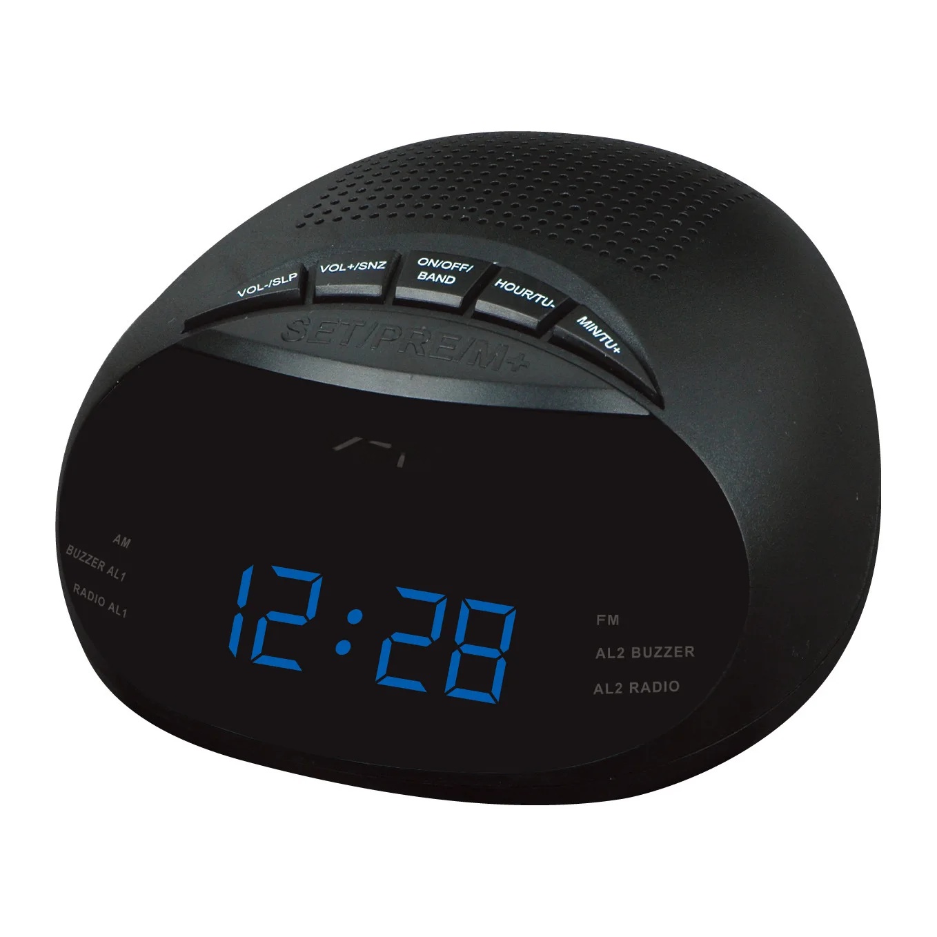 Clock Controlled AM FM Dual Channel LED Radio Alarm Clock Plug in Clock Radio Double Alarm Clock Consumer Electronics: Blue