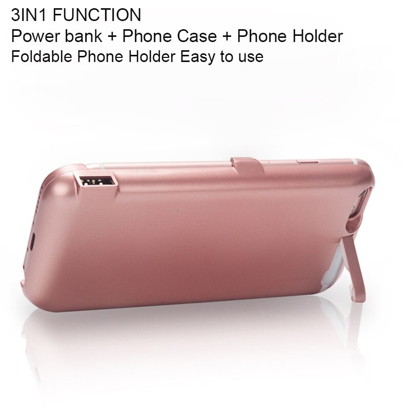 Funda con cargador de batería de 10000mAh para móvil, carcasa con cargador de batería para iPhone 6, 6s, 7, 8 plus