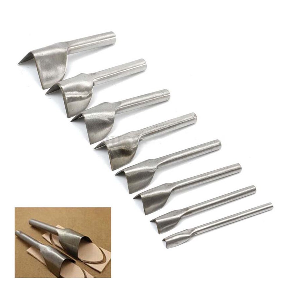 LMDZ DIY V-Shaped Leather Cuttting Craftstool Punch Cutter Tools for Belt/Wallet 9 Sizes V Shape Cutter 10/15/20/25/30/35mm