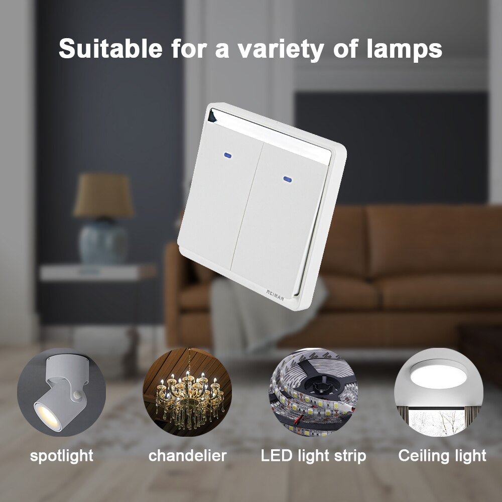 Heiman Zigbee Smart Switch Muur Neutralline Live Line App Afstandsbediening Licht Draadloze Schakelaar Voor Smart Home Systeem Module