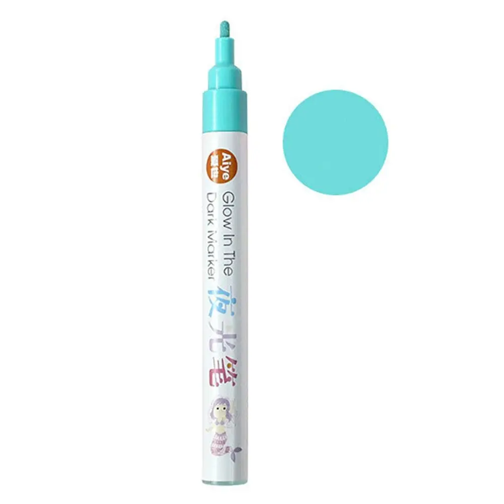 Kreatywny 8-kolorowy świecący długopis świecący w ciemności DIY graffiti znacznik ręcznie malowany długopis fluorescencyjny szkolne materiały biurowe: żółty