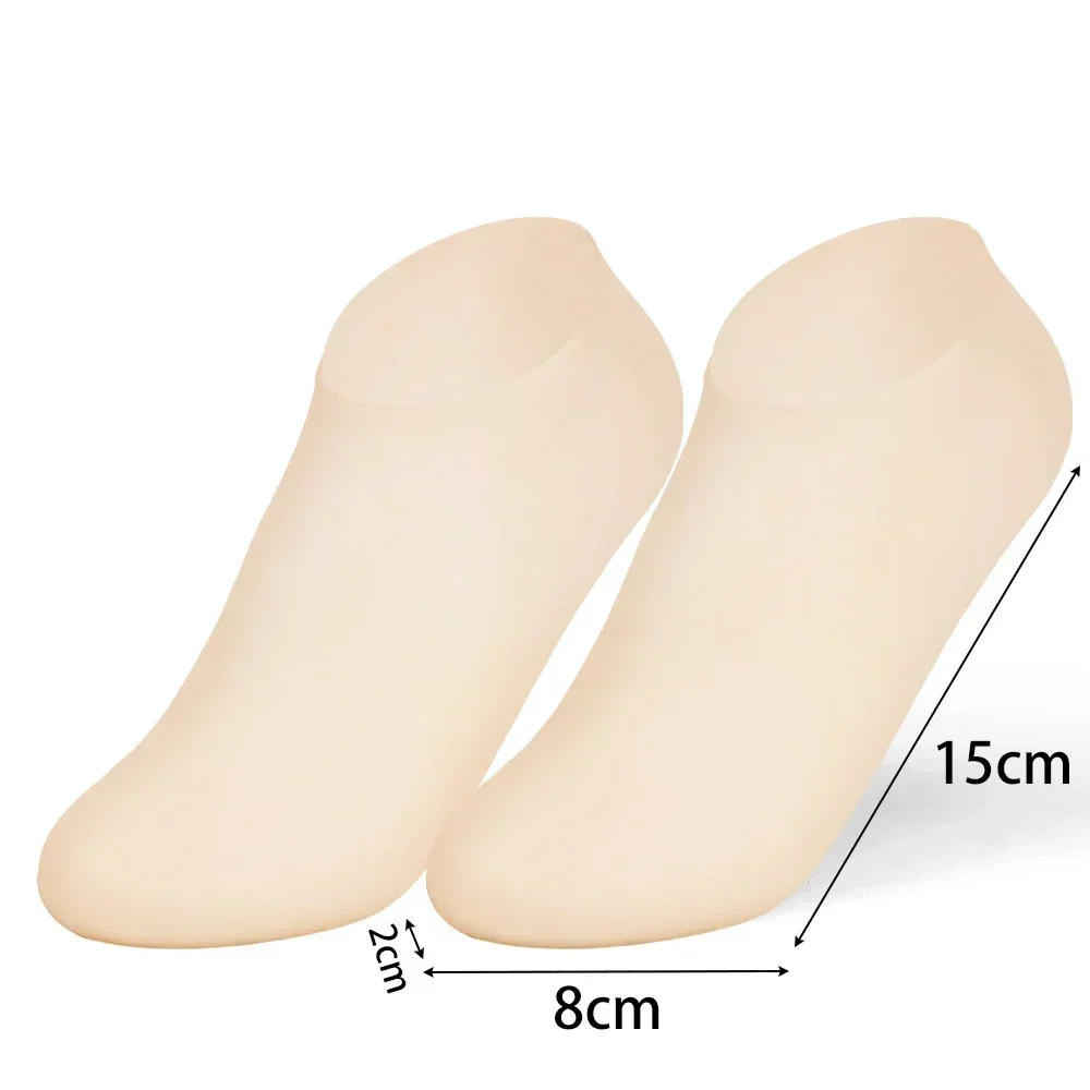 Chaussettes en silicone anti-Contation pour les pieds, 1 à 5 paires, respirantes, exextensibles, gel, suppression de la fréquence, hydratant pour la peau, outil de massage des pieds: plum