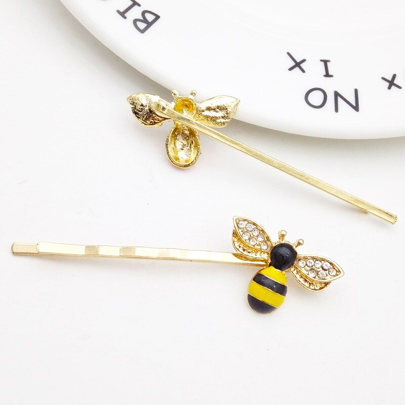 1pcs Little Bee Hair Pins Kid Girl Butterfly Clips Woman Girl's Styling Tools Section Claw Clamps Pro Accessories Baby