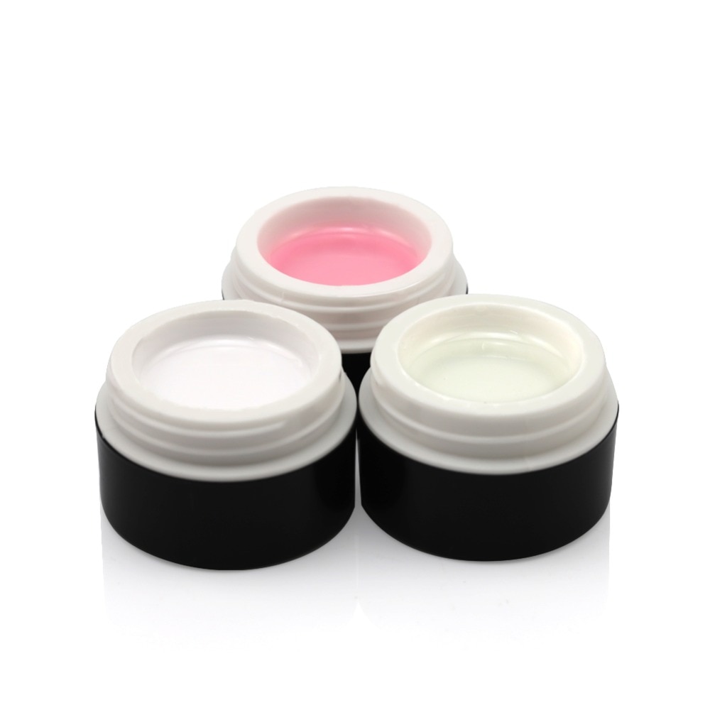 1 PCS Pink / White / Clear UV Gel crystal nails transparent uv builder gel for french Art Tips Manicure set gel