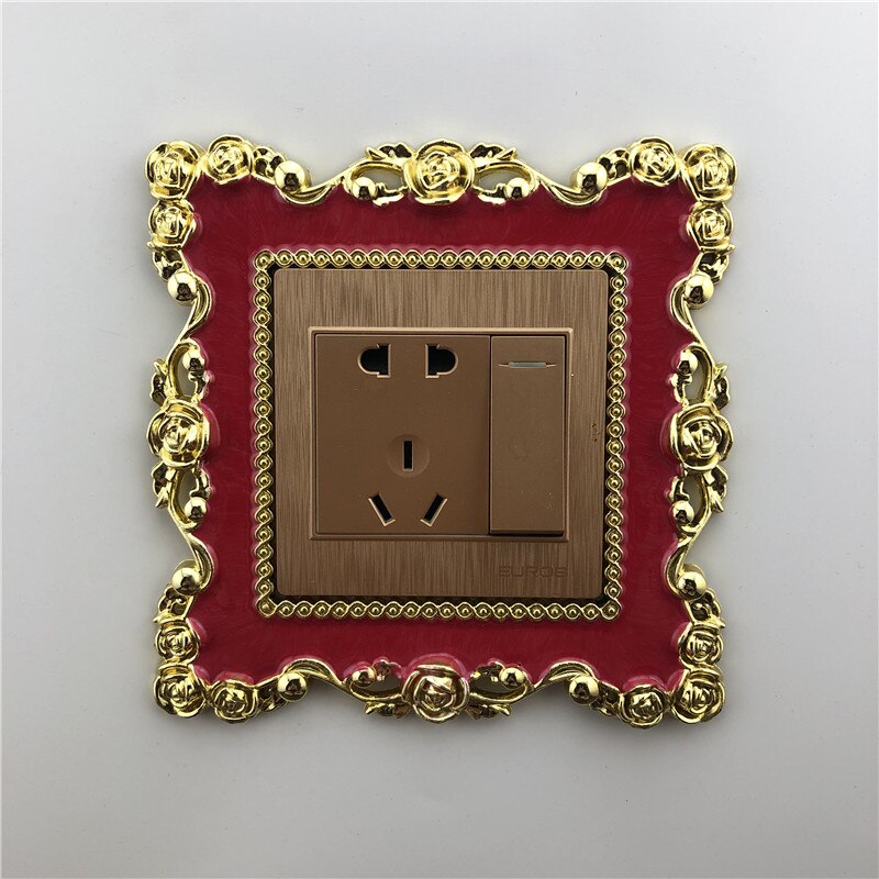 Grand autocollant rouge pour interrupteur portable, 1 pièce, commutateur carré de luxe européen, couvercle de protection pour interrupteur, accessoires de décoration pour la maison: 3043JDH