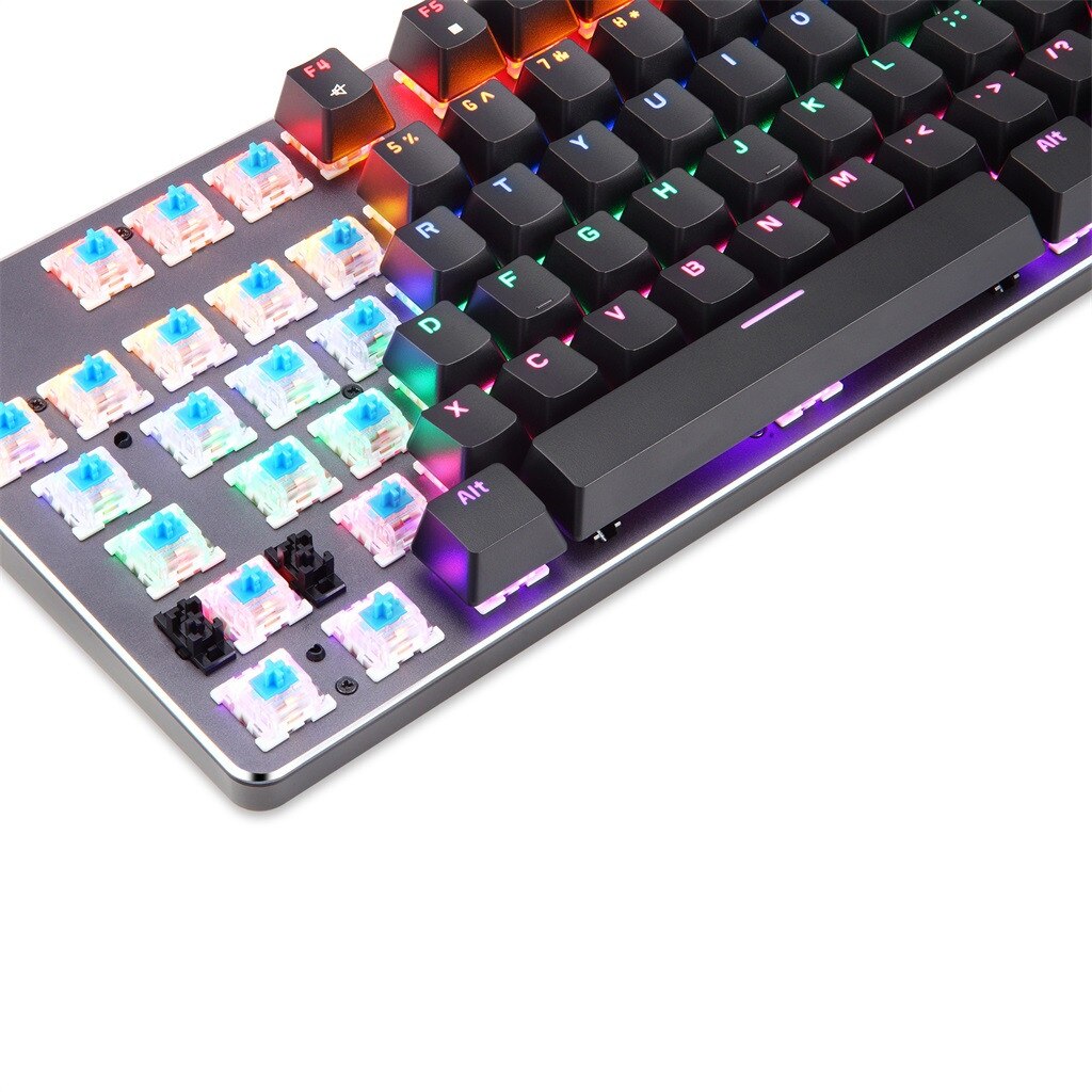 K73 do hier z USB mechaniczna podświetlana ergonomiczna klawiatura jednoprzyciskowy lekki oddychający przewodowy USB podświetlana klawiatura mechaniczne uczucie