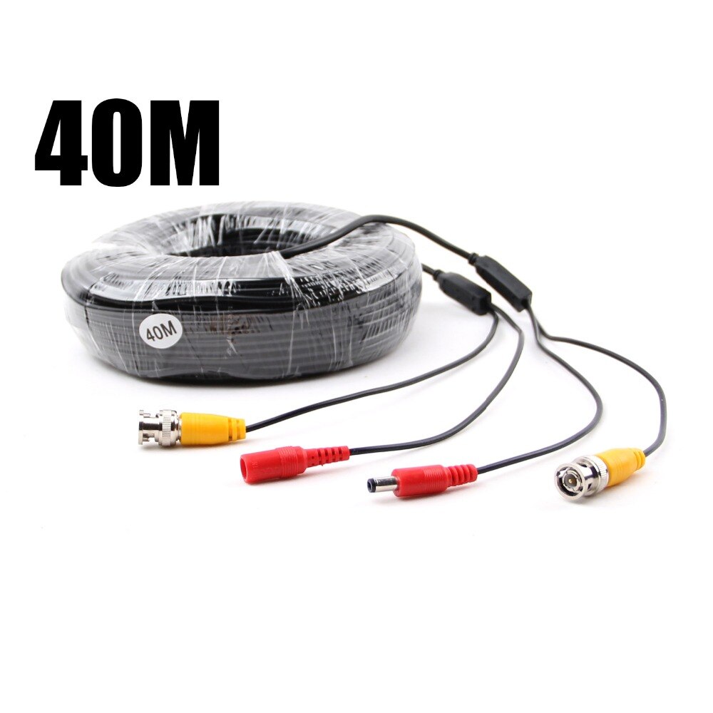 BNC Cable 5M/10M/18.3M/20M/30M/40M/50M Optional CCTV Cable Video Output DC Plug Cable for AHD/Analog BNC System DVR Kit