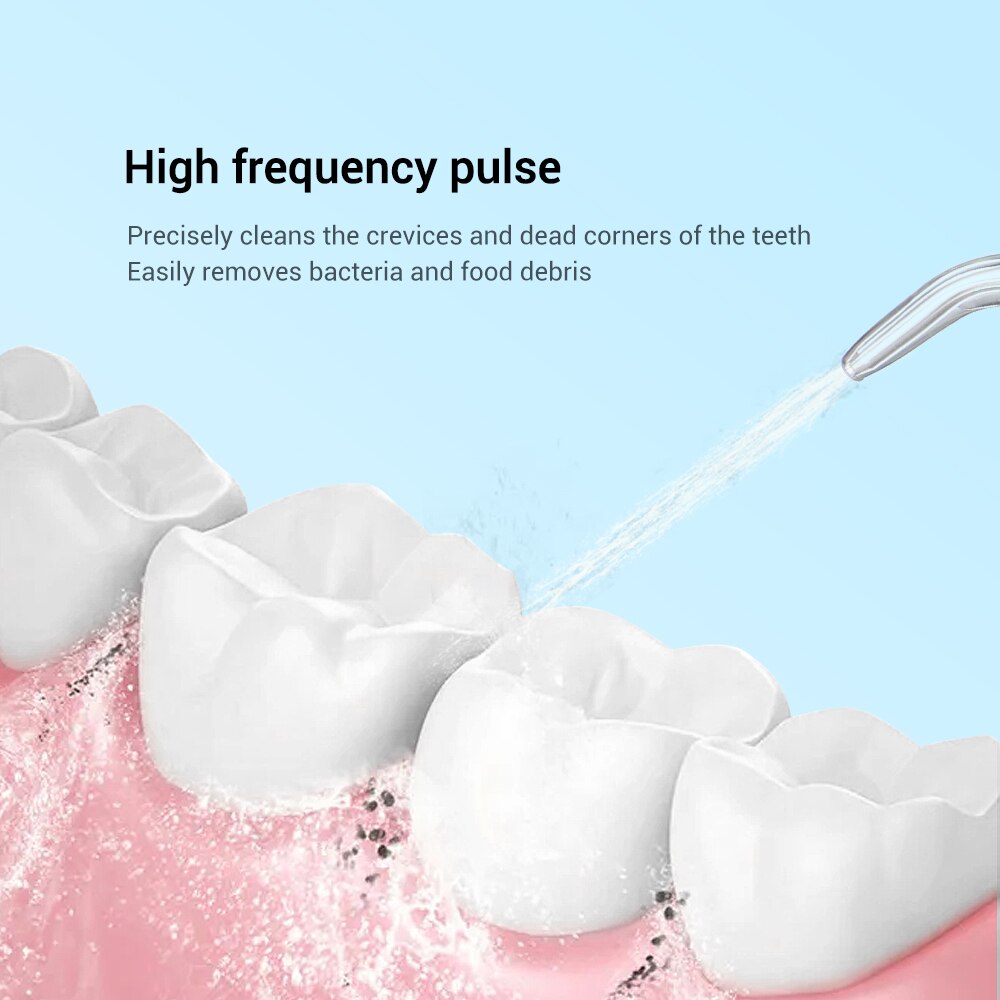 Tragbare Wasser Flosser Oral Irrigator Zahn Zahnseide Zähne Reiniger Mund Waschmaschine Wasser Jet wählen 6 Reinigung Modi 4 Düsen