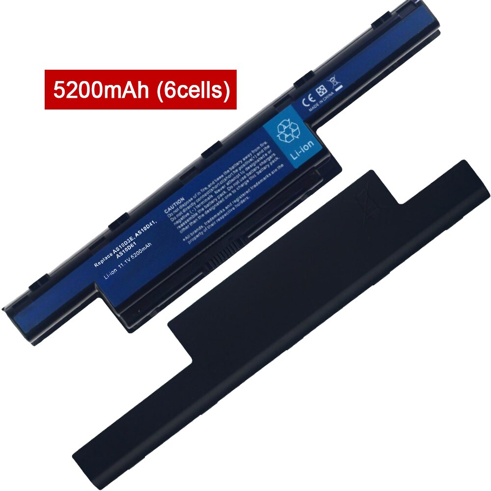 Pour Acer Aspire 4741g 7750g 5742g 5745g 5560g 5741g 5750g V3 V5 AS16A5K AS16A7K AS16A8K AS10D31 AS10D51 AS10D71 Batterie D&#39;ordinateur Portable