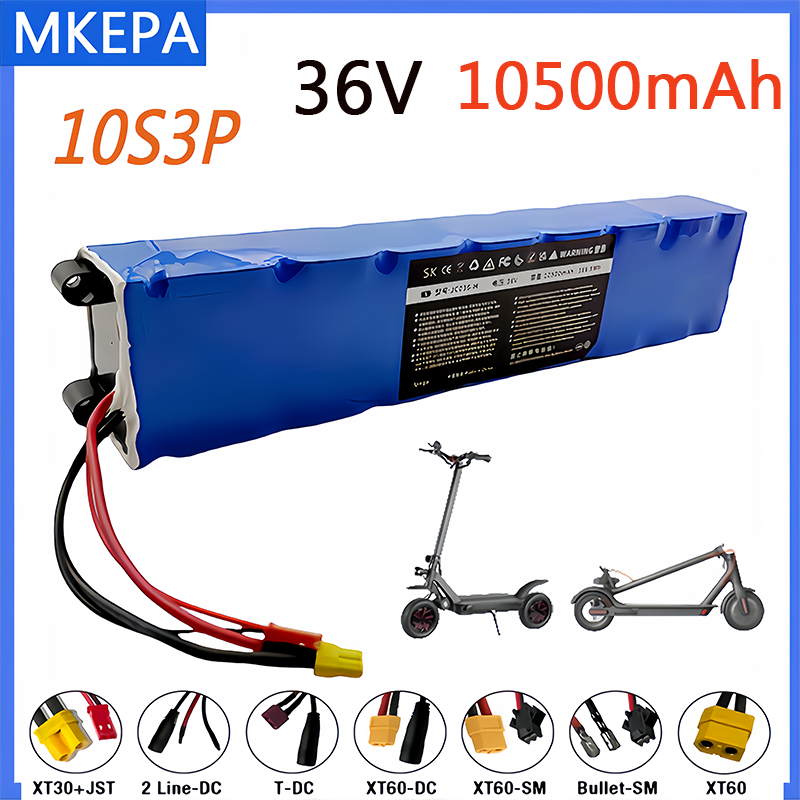 10S3P 36V 10500mAh 36V batería de Scooter eléctrico 18650 lpega litio M365 Scooter eléctrico 36v batería Scooter