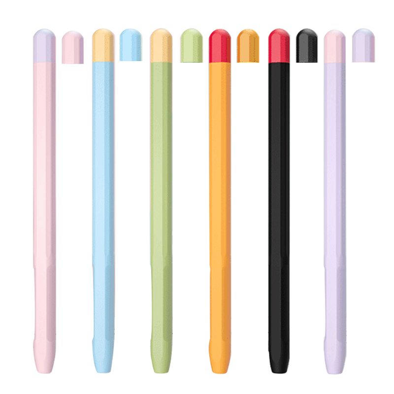 Capa de segurança protetora para apple pencil 2 anti-choque anti-perdido slicone capa de manga para ipad tablet touch pencil 2 kits