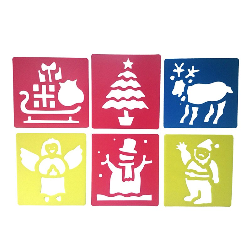 6Pcs Children Transport Shaped Plastic Painting Drawing Template Stencil Kids Toy: 007