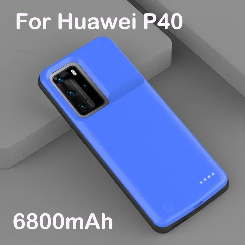 Custodia per caricabatteria di Backup esterna da 6800mAh per custodia per batteria Huawei P30 Pro P40 Pro per custodia per caricabatterie per banca di alimentazione Huawei P40 P30: Grigio scuro