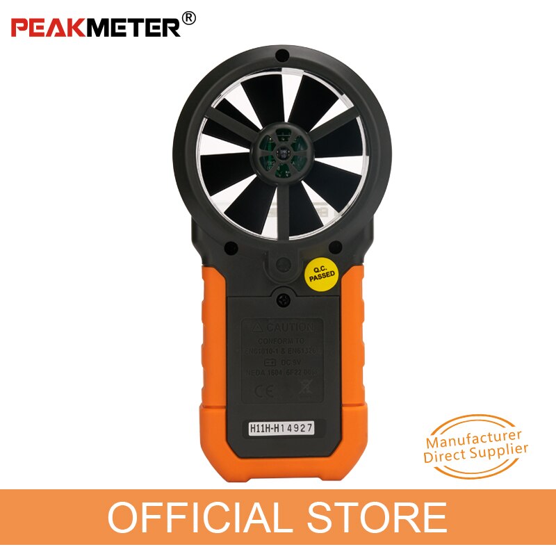 PEAKMETER Digital Anemometer Handheld High Precision Air Flow Meter Temperature And Humidity Test Instrument PM6252B