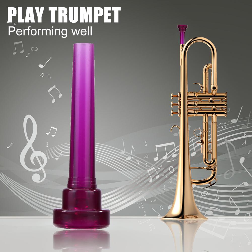 Boquilla de trompeta plástica 3C para principiantes, accesorios de trompeta Musical, partes y accesorios de instrumentos de latón amarillo blanco