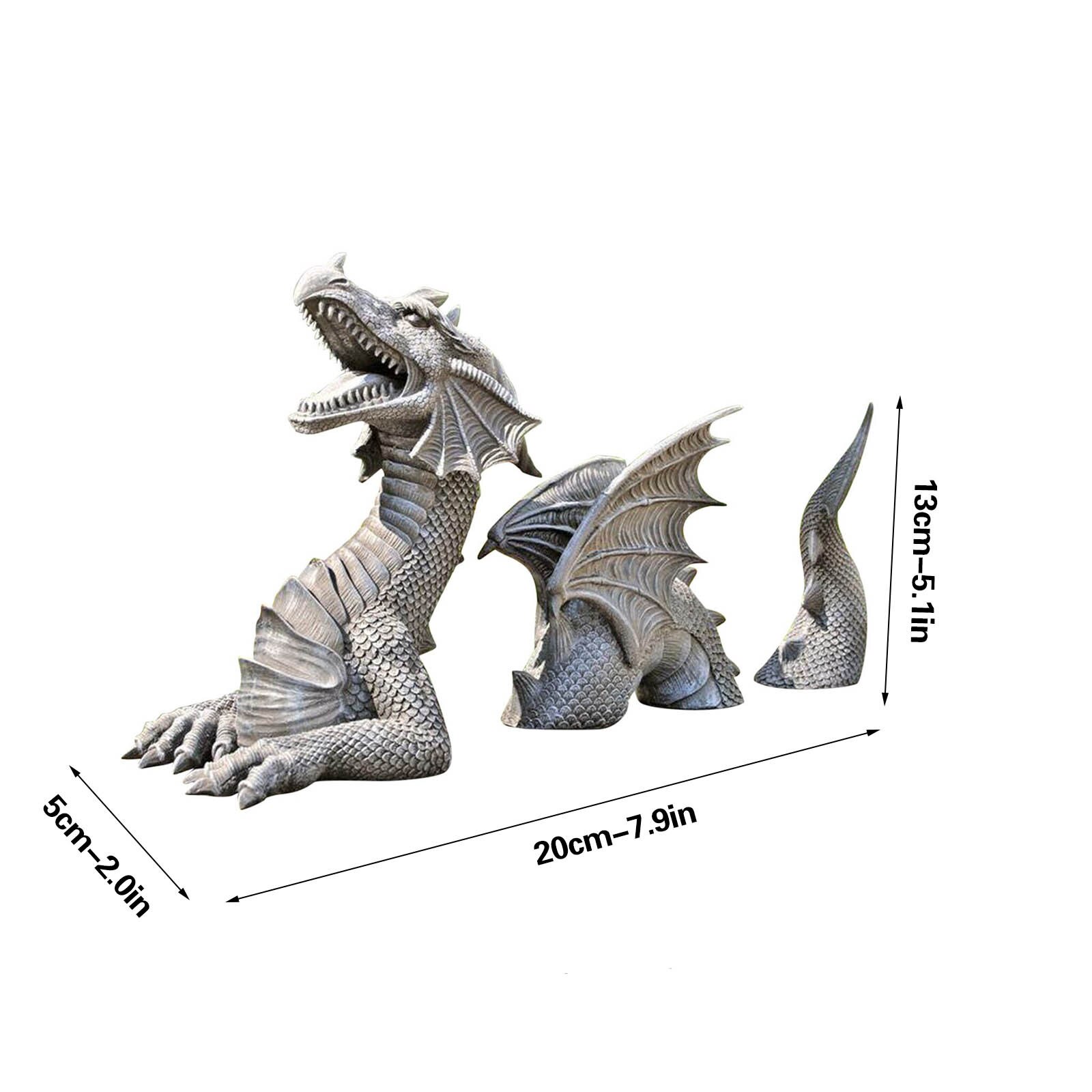 Dragon Gothic Garden Decor Statue The Dragon Of Falkenberg-castle Moat Lawn Decoration Accessories Exterieure