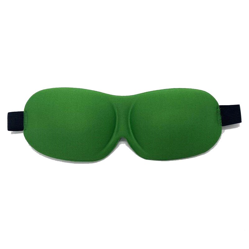 Mascarilla 3D para dormir para hombre y mujer, máscara de algodón estéreo para los ojos, para descanso de ojos, cuidado de la salud: Green