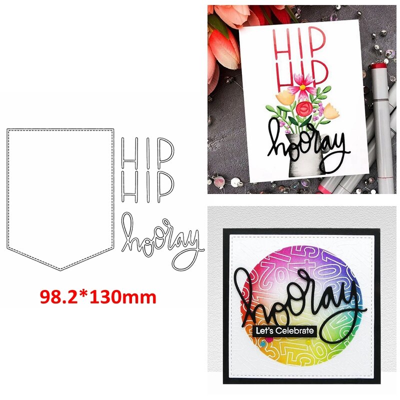 Blandet element metall skjæringe dør blomstervase bursdagskake smil firkantet flagg gjerde gjør selv scrapbooking album lage dør 07: M93