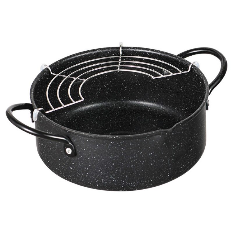Pote de fritura profundo estilo japonês pedra tempura frter panela frita frango panela ferramentas de cozinha utensílio de cozinha redu805