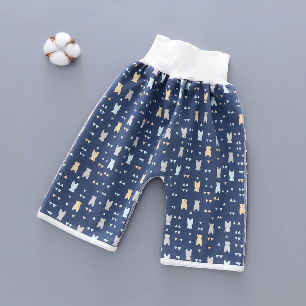 Kinderen Luier Rok Baby Broek Absorberende Shorts Voorkomen Rok Moment Lekkage Mat Cover Ondergoed Herbruikbare Luiers Broek: F / 2-4 year