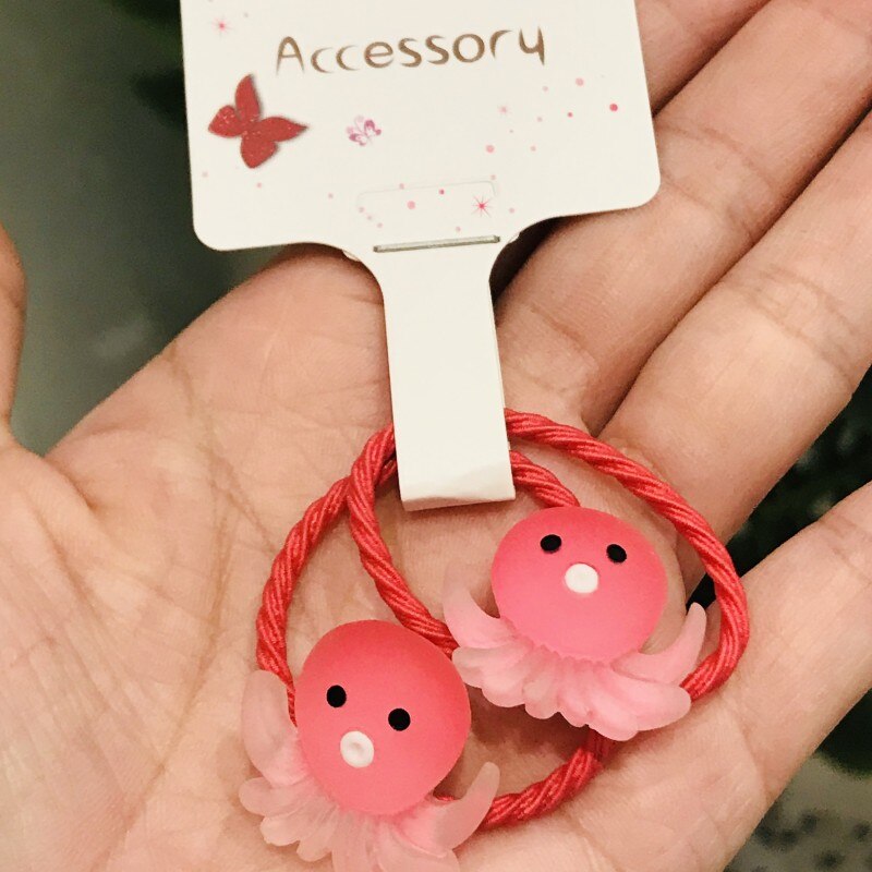 Coleteros elásticos con dibujos de animales para niña, accesorios para el cabello para niña, 2 uds.: Verde militar