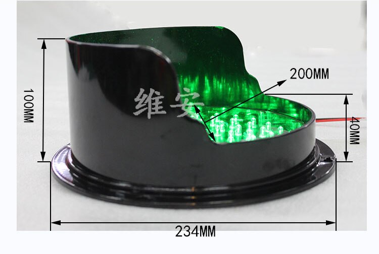 Hoge Helderheid DC12V Geel Led Licht 200Mm Verkeerslichtlicht Module
