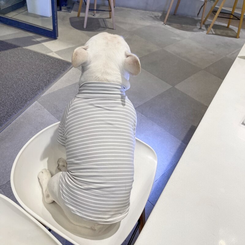 Buldog francuski ubrania bawełniana koszulka piżama pudel sznaucer mopy odzież dla psów piżama Frenchie placki kostium koszula Dropshipping