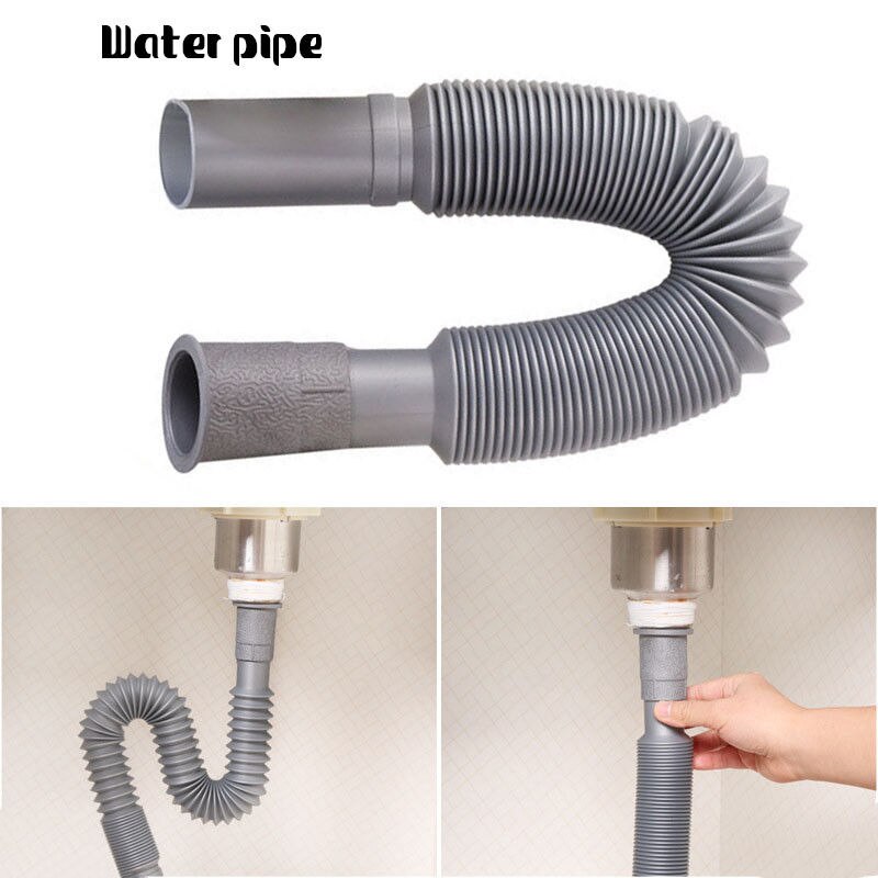 Universal Drain Hose Retractable Flexible Kitchen Basin Under The Water Pipe Drain Strainer Sink Extension Drain Hose Pipe