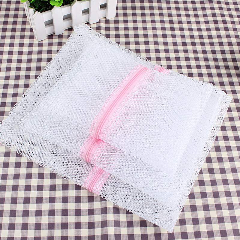 9 Größen Reißverschluss Faltbare Nylon Wäsche Tasche Bh Socken Unterwäsche Kleidung Waschmaschine Schutz Netz Gittergewebe Taschen: 60X60 CM / grob Gittergewebe
