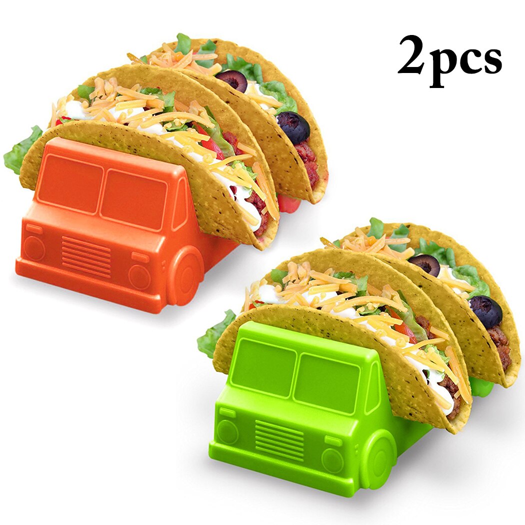 2 stk praktisk tacoholder i plast, brettstativ stekeovn oppvaskmaskin trygt restaurant grille bakeutstyr baketøy