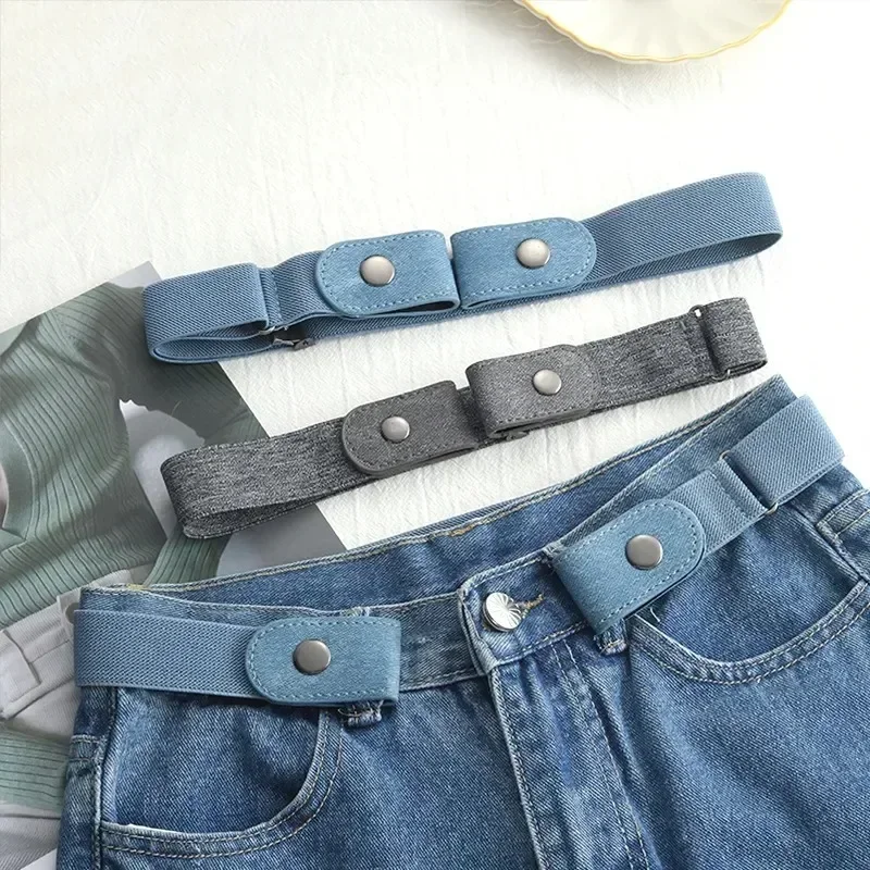 Verstellbares, elastisches Taillenband aus Segeltuch, unsichtbarer Gürtel, schnallenfreie Gürtel für Damen und Herren, Jeans, Hosen, Kleid, keine Schnalle, einfach zu tragen