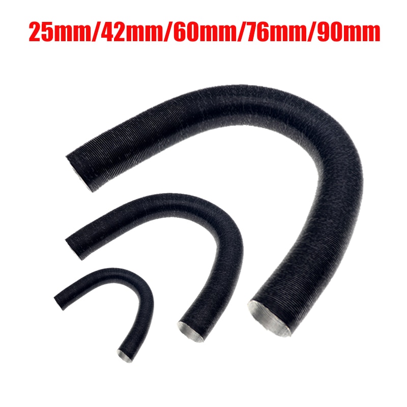 25/42/60/76/90mm Air Intake Outlet Exhaust Stretch Corrugated Hose Pipe Flexible Combustion For Webasto Eberspacher Auto Heater