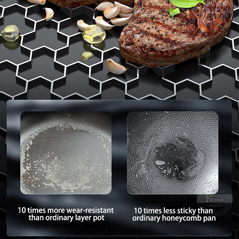 316 Stainless Steel Frying Pan Steel Skillet 3 Ply Cookware Deep Frying Pan Egg Cooking Pan Induction Cooker Gas Stove General