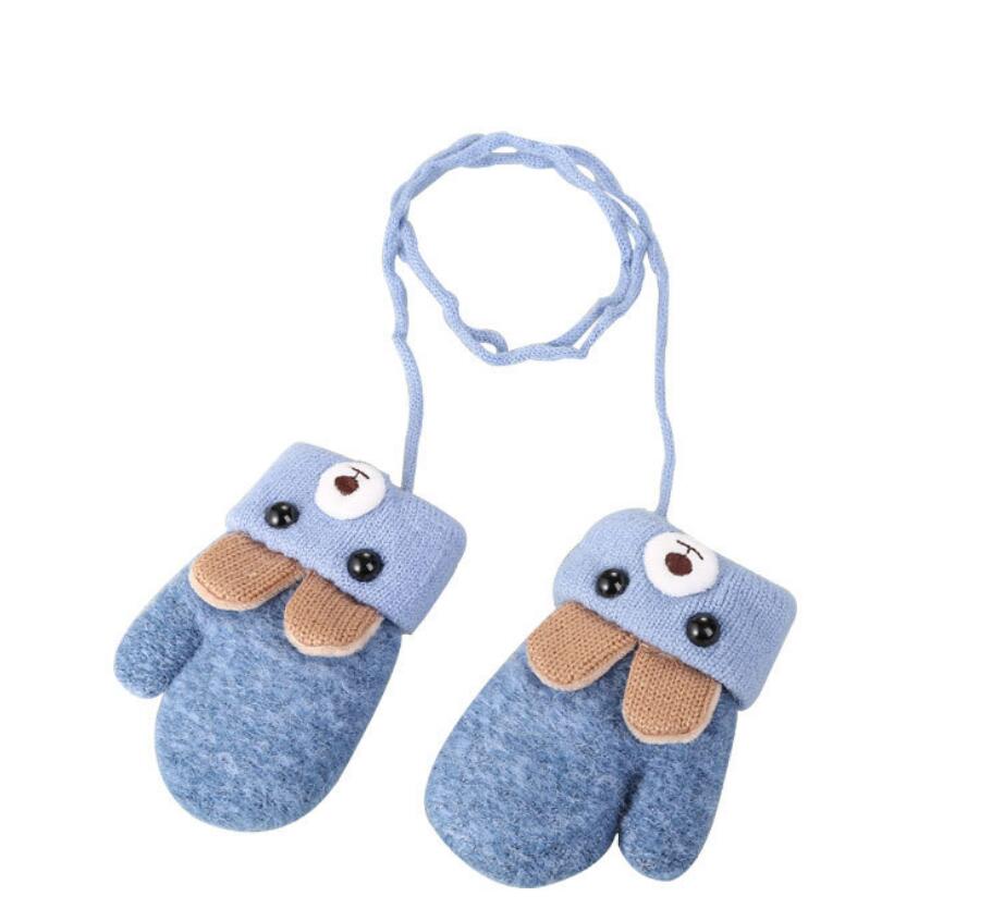 0-3Y Cartoon Kinderen Handschoenen Winter Kinderen Jongens Meisjes Zacht Dier Warm Vingerloze Handschoenen Outdoor Warme Wanten Handschoenen