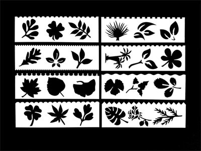 rulers template stencils for diy scrapbooking painting Weather number kawaii accessories stationery: Leaf