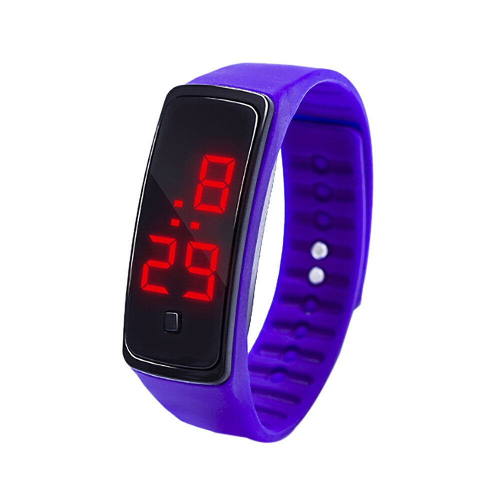 ledet digital vise armbånd klokke barnestudenter silika gel sportsklokke часы мужски relogio masculino erkek kol saati/: H