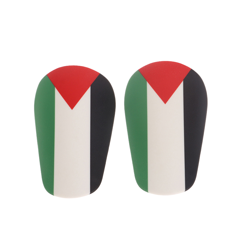 Mini protège-tibias de football pour enfants et adultes, protège-jambes de football, protège-jambes de football, résistant à l'usure, absorbant les chocs, sensation de Palestine, 1 paire: YELLOW