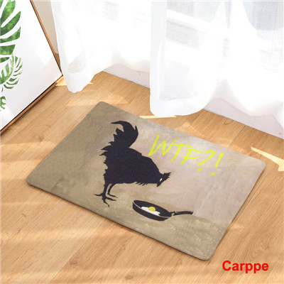 Anti Slip Floor Carpet Mat Chicken Animal Pattern Print Doormat for Bathroom Kitchen Entrance Rugs Home Decoration 40x60 50x80cm: 3 / 40x60cm