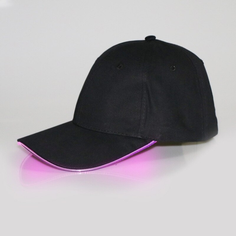 Al aire libre gorra de tenis deportes gorra con luz LED gorra de béisbol de las mujeres de los hombres de algodón de sombrero: B6