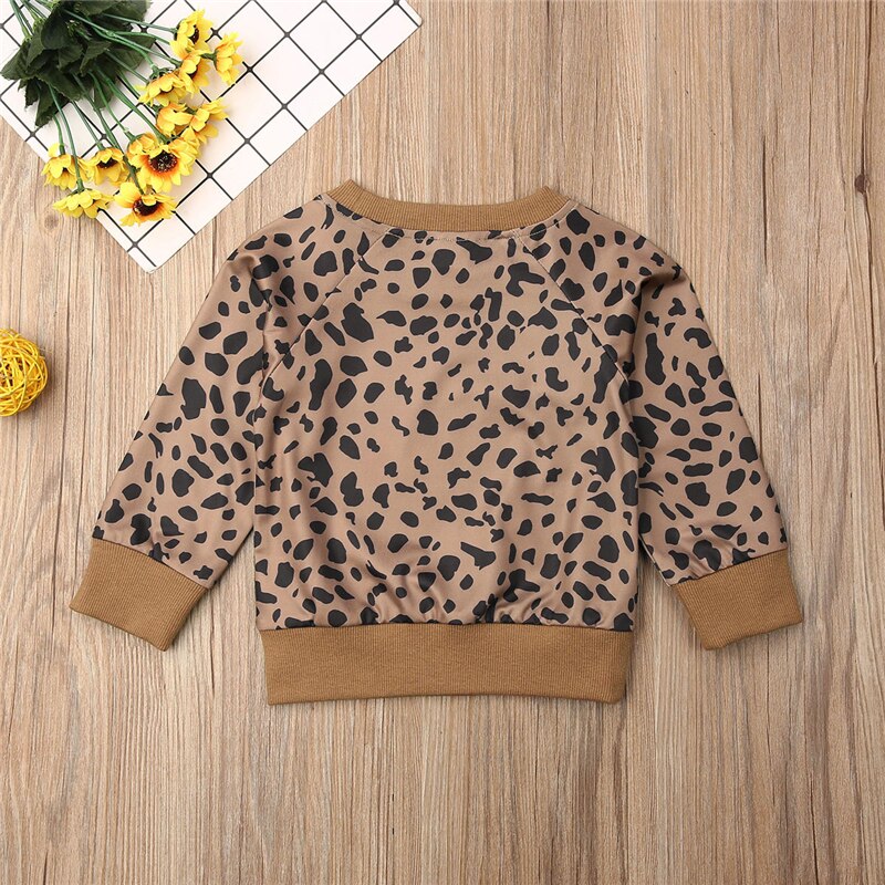 Sweat à capuche en coton imprimé léopard pour bébé fille et garçon, vêtement d'automne et d'hiver