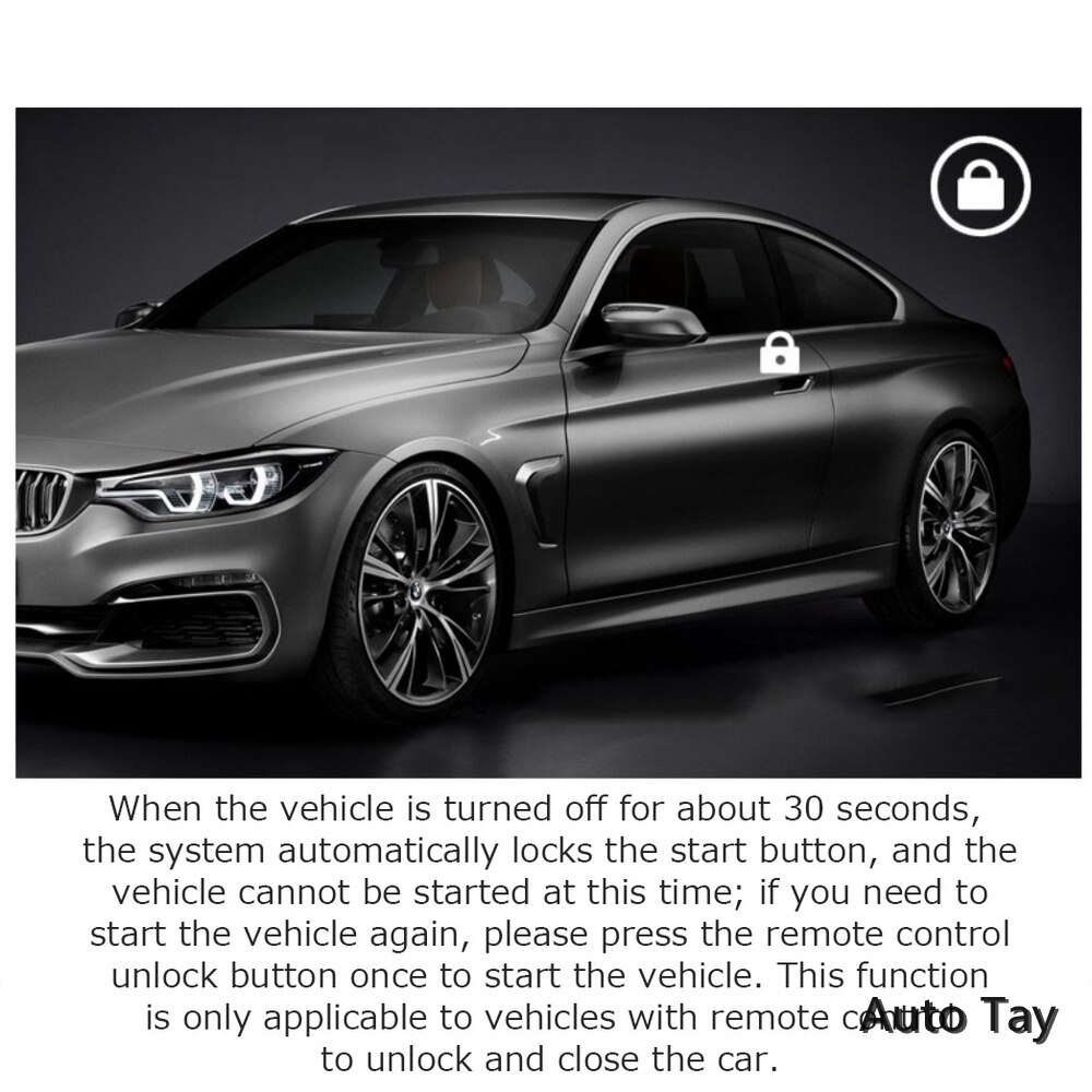 Car Engine Push Start Button Ignition Starter Keyless Engine Remote Control Start Stop Push Button Suitable For All 12V Models