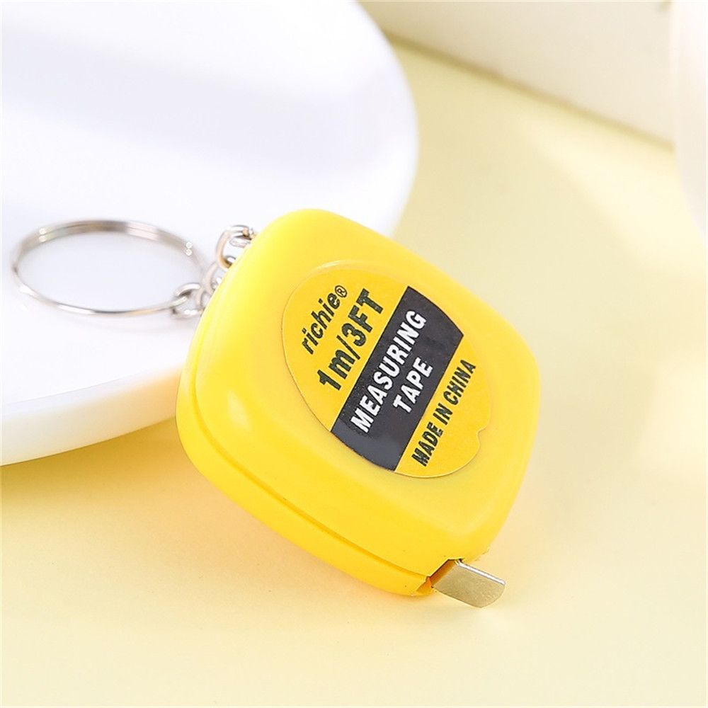 1M/1.5M Meet Liniaal Intrekbaar Centimeter Inch Rolband Mini Sleutelhanger Meetlint Kleermaker Draagbaar Naai Meetinstrument: Zilver