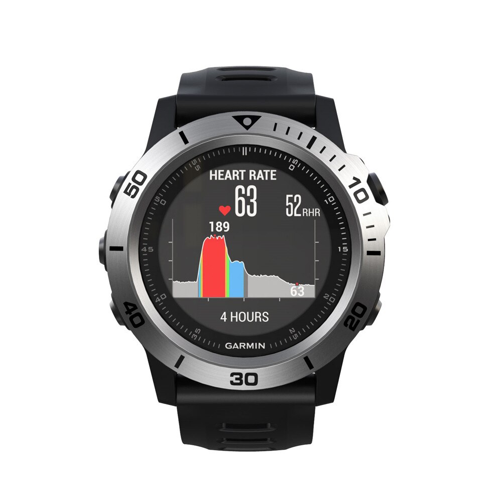 Styling sport smart klocka band skyddande tillbehör ersättning för garmin fenix 3 rostfritt stål ring ring i metall